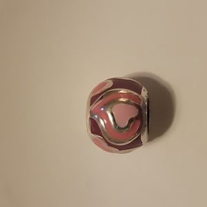 Retired Brighton Pink Enamel Hearts Beads charm